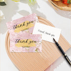 50pcs Thank You Card for Supporting My Small Business Cardstock Thank You Cards for Gift Packaging Party Wedding Invitation Card