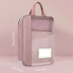 HUAJIE A4 file bag, transparent large-open file bag, zippered large-capacity document storage bag, handbag, student book bag, tutoring bag, exam paper bag, mesh subject classification bag, homework bag, study bag