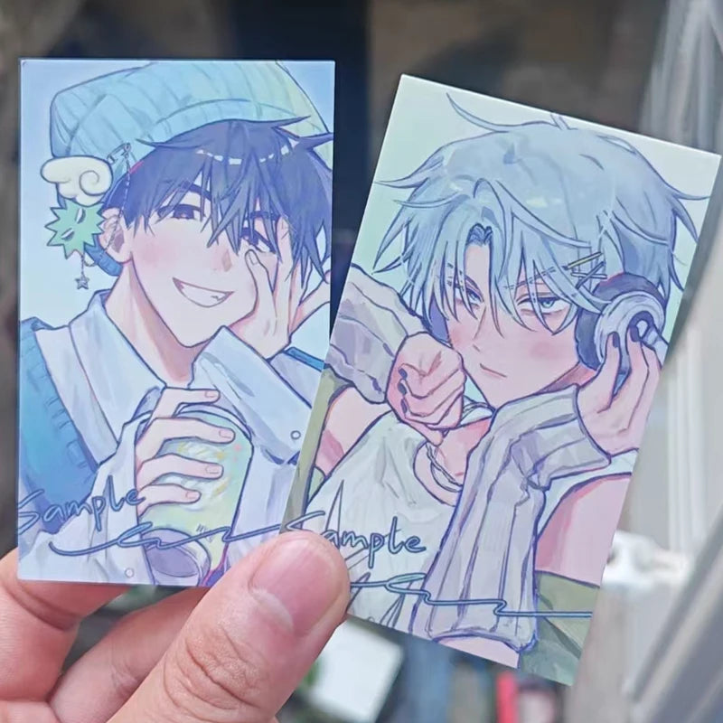 2Pcs/Set Kawaii Alien Stage Anime Photo Card Ivan Till Small Card 3inch Bookmark Collection Friends Exquisite Gift