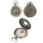 Vintage Bronze Compass Pocket Watch Design Outdoor Hiking Navigation Mountaineering Camping Hiking Portable Flip Compasses