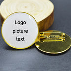 100pcs/lot Shirley custom metal badges lapel pins with epoxy resin domed Printed label pins name badge personalised