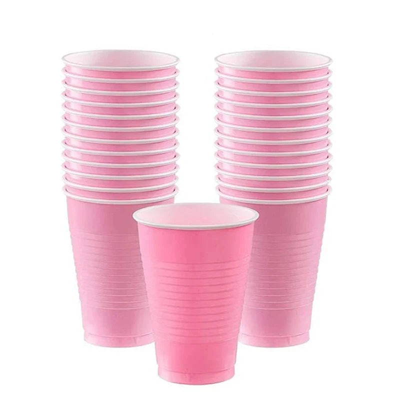 Disposable Tableware Party Supplies Disposable Plastic Cups For Wedding Celebration Holiday Kids Birthday Party Baby Shower