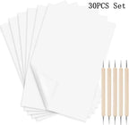 50 Sheets A4 Carbon Copy Transfer Paper, Reusable Graphite Tracing Paper for Painting Sewing Wood Fabric DIY Craft & Office Draw