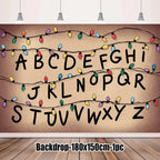 Stranger Theme Birthday Party Tableware Decoration American TV Paper Plate Napkin Banner Lights Alphabet Backdrops Kids Supplies