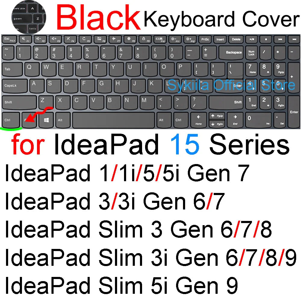 Keyboard Cover for Lenovo IdeaPad 15 3 Slim 3i 3x 5 5a 5i 1 1i 15AGP11 15AHP11 15IPH11 15IWC11 Silicone Protector Skin Case 11