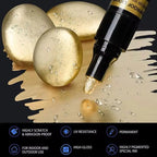 3/2/1pcs Chrome Mirror Marker Pen 2mm DIY Reflective Paint Pen Permanent Gold SILVER Marker Touch Up, Model Painting, Marking