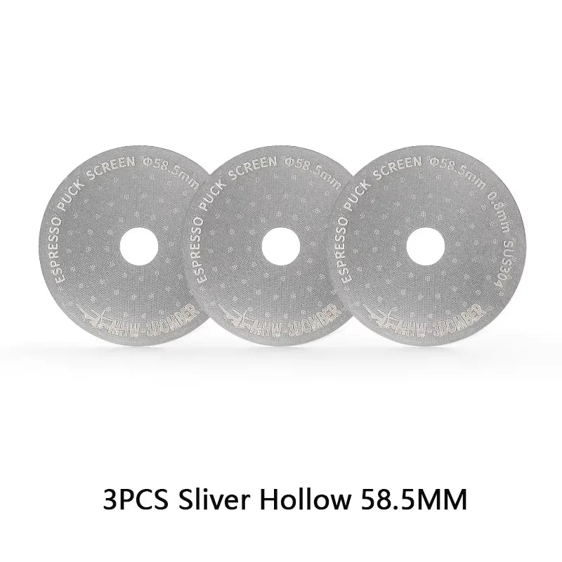 MHW-3BOMBER Titanium Coating Espresso Puck Screen 51/53/58.5mm Reusable Metal Filter 0.8mm Thickness Lower Shower Screen