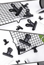 10-Pack Black Metal Paper Clip Office Stationery Small Book Fixing Clip Sketching Board Clip Household Supplies