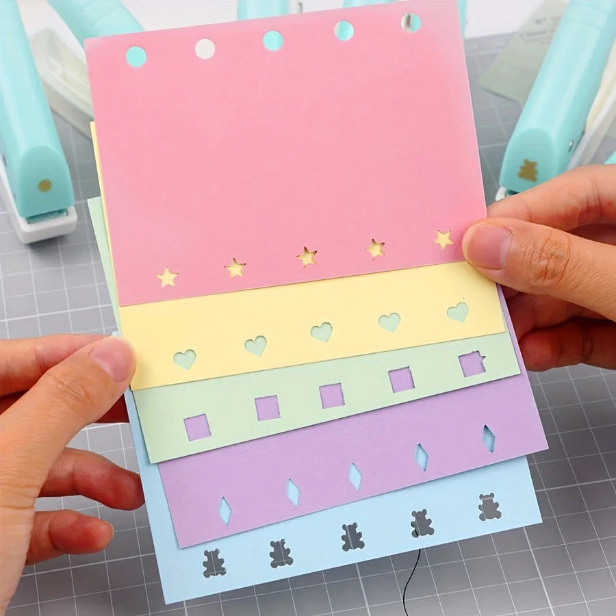 1pc single-hole puncher, with multiple punching modes available. A paper/photo punching tool for stationery use.