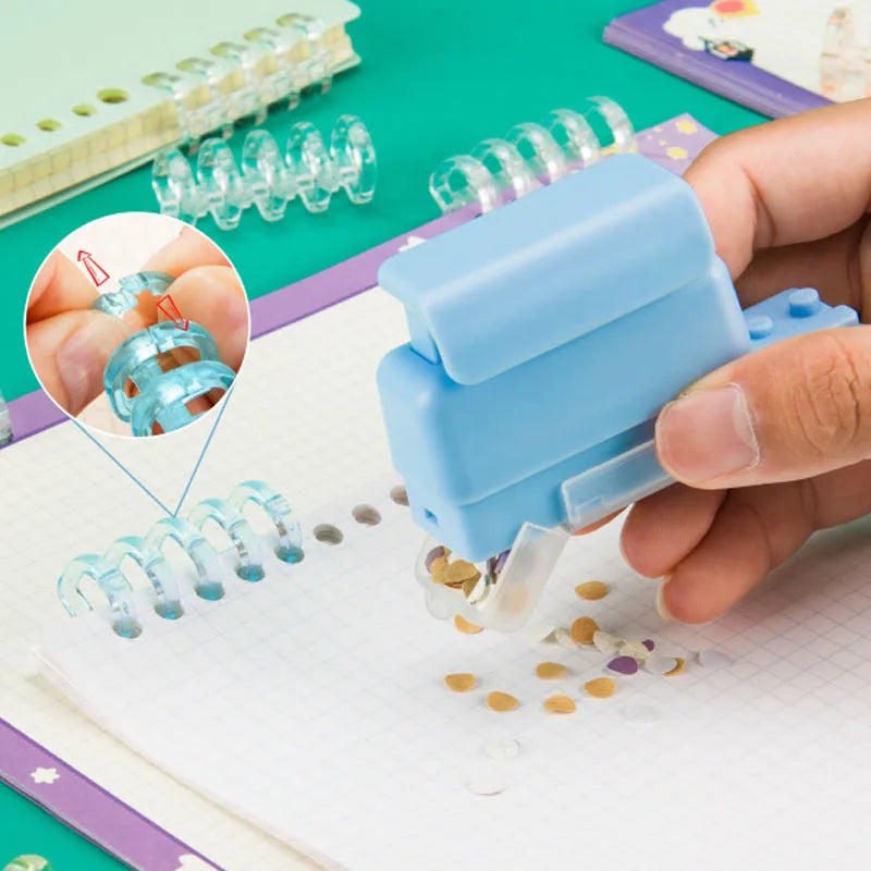 Mini 5 Holes Puncher A5 B5 A4 Loose Leaf Notebook Paper Puncher Tool Loose-leaf Binding Ring Student Office Stationery Supplies