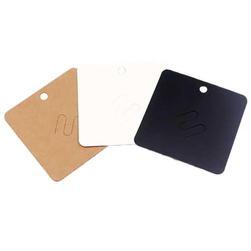 50pcs/lot Brooches Display Cards Blank Kraft Paper Tag for Jewelry Packaging Cards Small Business Sale Hang Price Tag Card 7*7cm
