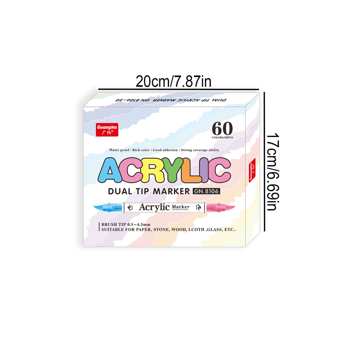 168/120/72/60/48/36/24/12pcs Dual Tips Artist Markers Set Acrylic Marker Set Ideal For School, Office Decor, And Artistic Gifts