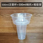 50pcs Disposable Hot Pot Cups Fried Chicken Fruit Creative Cup Holder Bowl Drink Cup Packaging Takeout Disposable Milk Tea Cups
