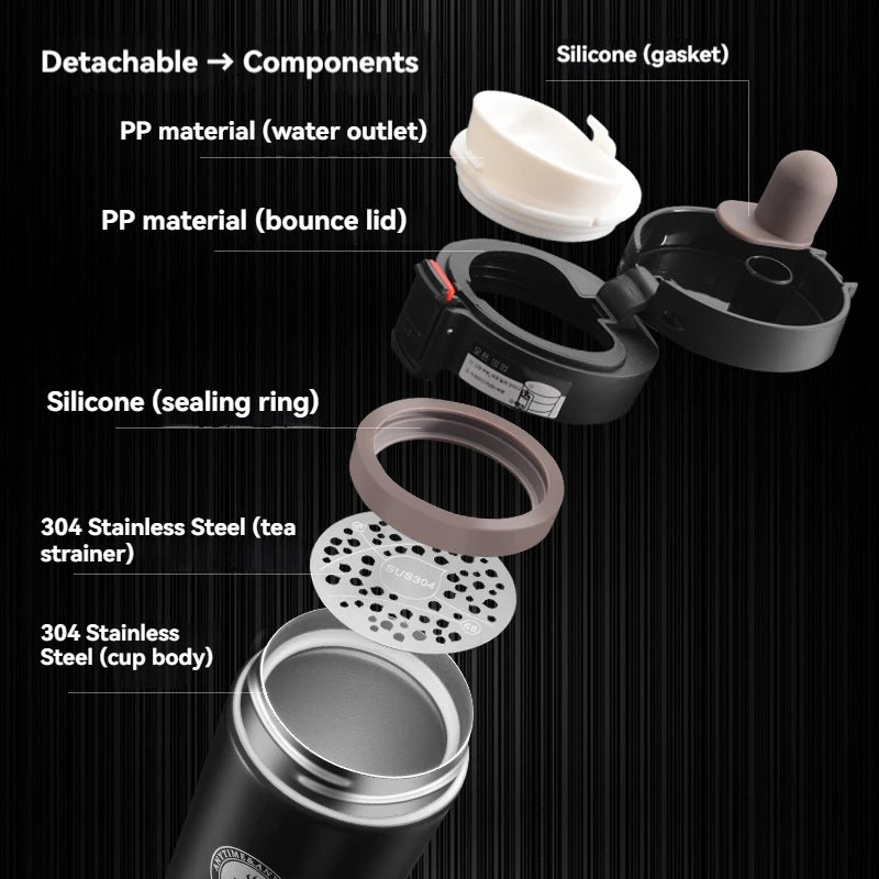 380/510ML Coffee Cup Stainless Steel Thermo Bottle Car Thermal Cup Outdoor Sports Vacuum Flask Keeps Cold and Heat Thermal Mug