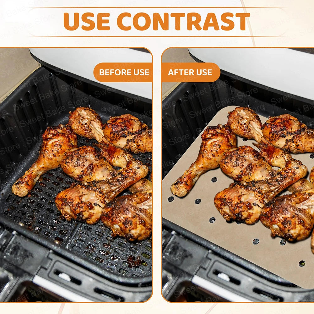 Air Fryer Disposable Perforated Parchment Paper Liner Compatible with Ninja Foodi Air Fryer Toaster Ovens Air Fryers Accessories