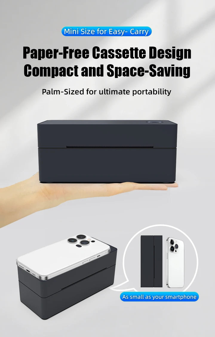 4X6 Thermal Label Printer Bluetooth Wireless Shipping Compatible With iPhone Android Mac Window - Shipping Label Printer