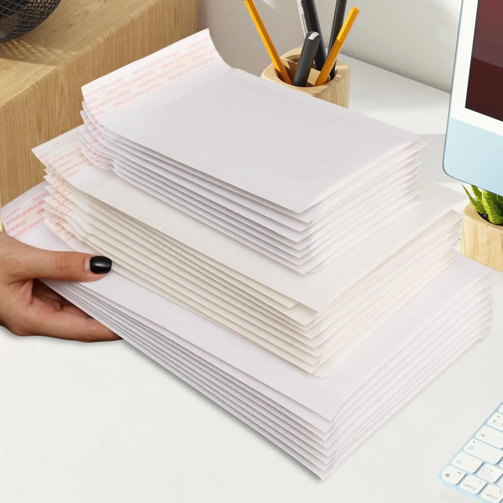 50-10Pack Kraft Bubble Mailers Self-Sealing Storage Paper Envelopes Waterproof Cushioned Padded Foam Shipping Bags for Packaging