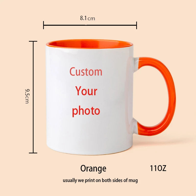Personalized Your Photo Mug, Custom NAME Logo TEXT Cup, Customize Coffee Mugs, Tea Cups, Mothers Day, Wedding Surprised Gift