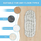 2pcs Reusable Microfiber Mop Pads for Swiffer Sweeper XL Dry Sweeping Wet Mop Cloths Replacement Sweeping Mopping Pad Refill