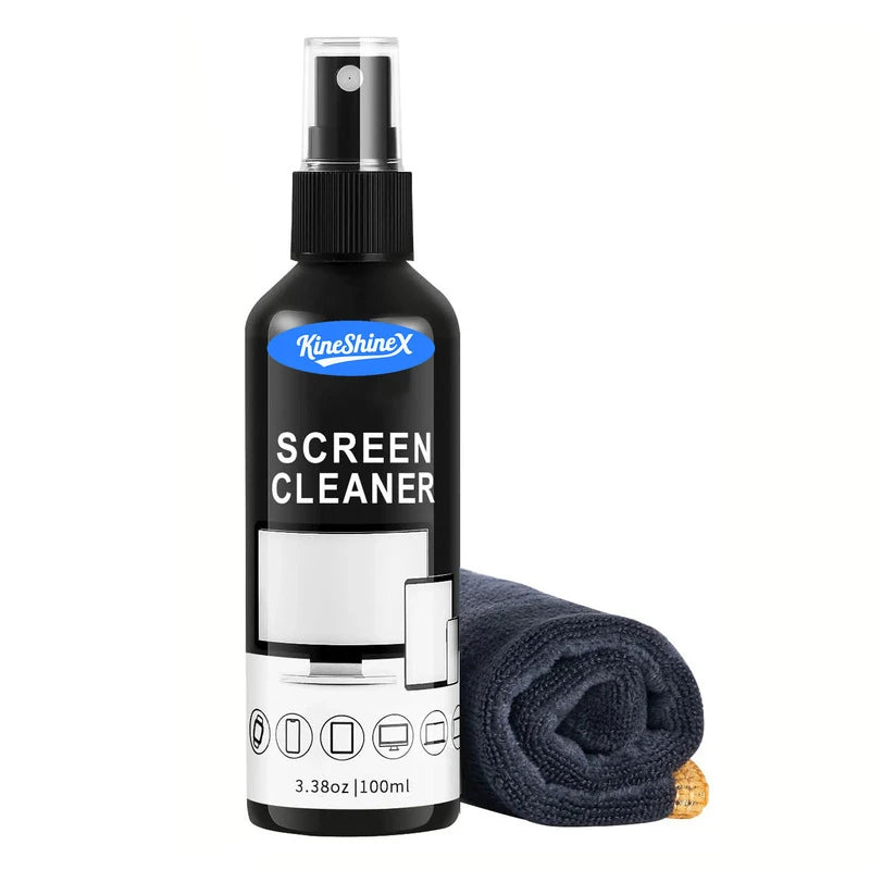 Screen Cleaner Spray Kit with Microfiber Cloth Anti-Fingerprint Polish Coating for Phone Tablet Camera Screen Cleaning Protectio