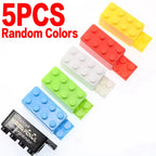 Cartoon Plastic Building Blocks Pencil Sharpener 5/50pcs Set for Children Office School Stationery Supplies Random Selection