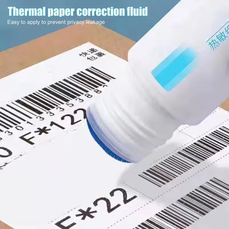Fast-Drying Thermal Paper Correction Fluid Eraser Package Parcel Box ID Information Protector Anti Peep Identity Info Guard