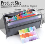 Small Accordion A6 File Organizer with Safe Zipper, 13 Pocket Expanding File Folder with Front Pencil Pouch