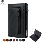 Multi-card Slot Men Wallet Business Card Holder Fashion Folding Large-capacity Coin Purse PU Leather Black Short Purse Card Case