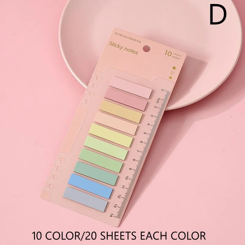 200 Sheets Index Tabs Self Adhesive Page Markers Transparent Sticky Notes Classify Files Flags Posted It Planner Stickers