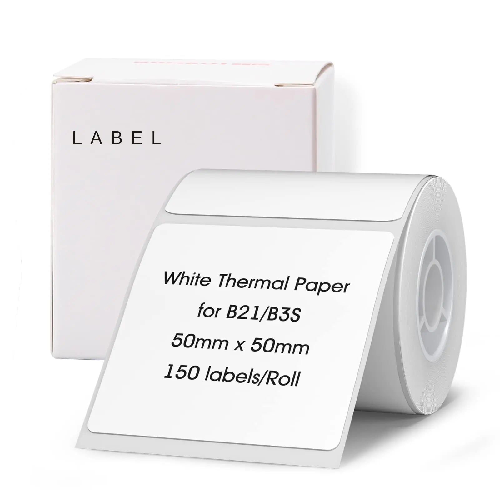 3/5/10 Rolls NiiMbot B21 B1 Label Printer Paper Roll Waterproof Anti-Oil Tear-Resistant Price Tag Pure White Sticker Papers
