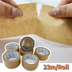 23m/Roll Brown Duct Tape Sealing Reinforced Gummed Self Adhesive Kraft Paper Flatback Carton Sealing Tape Heavy Duty Packing