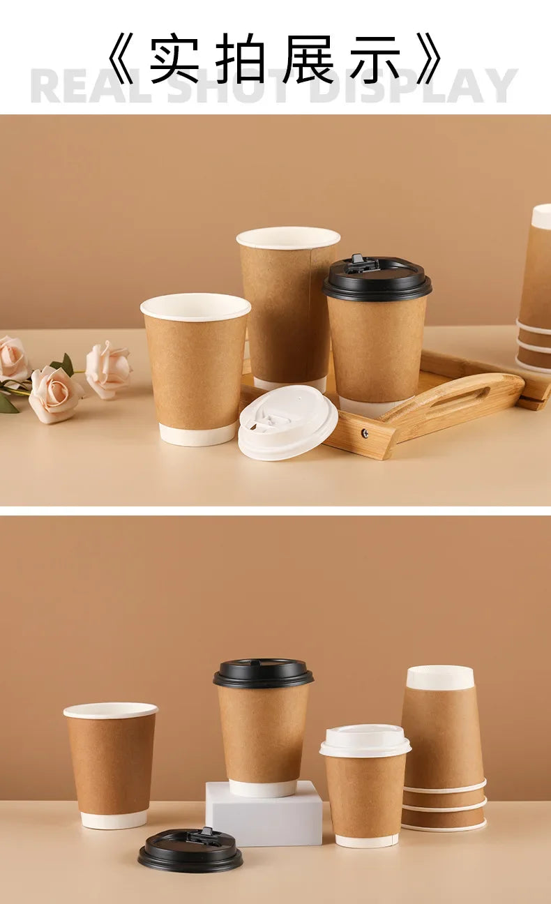 20pcs White Party Disposable Paper Cup Coffee Cup Kitchen Accessories DIY Decoration Children Birthday Wedding Picnic Tableware