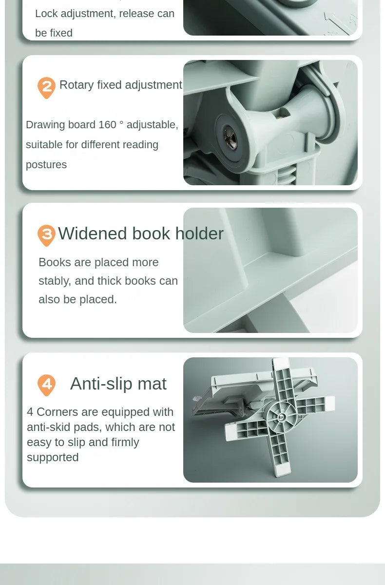 Adjustable Reading Bookshelf Lifting Landing Reading Stand Portable Book Holder Support Multifunctional Document Shelf For Home
