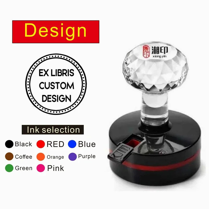 Personalized Logo and Text Self Inking Stamp Custom Your Own Design Company Logo Customized Photosensitive Seal Ink Stamp