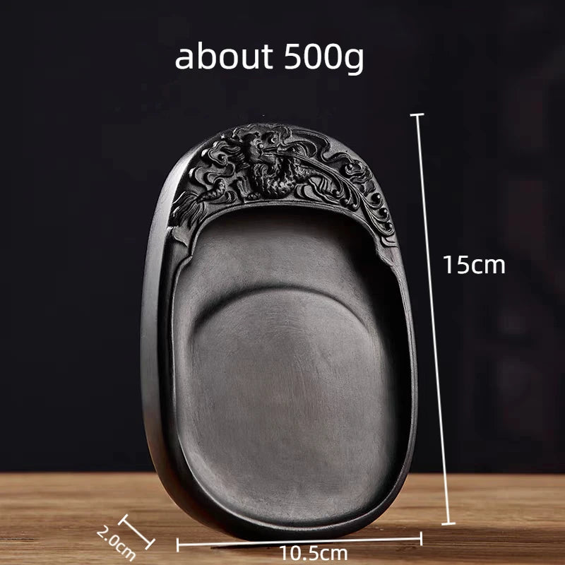 Calligraphy Inkstone Natural Raw Stone Duan Inkstone Chinese Style Brush Writing Painting She Inkstone Vintage Desktop Ornaments