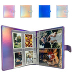 PLRBOK A5 Widened 3-ring D-shaped Magnetic Buckle Laser Mirror Binder Photo Album Card PhotoCard Collection Book Ring Notebook