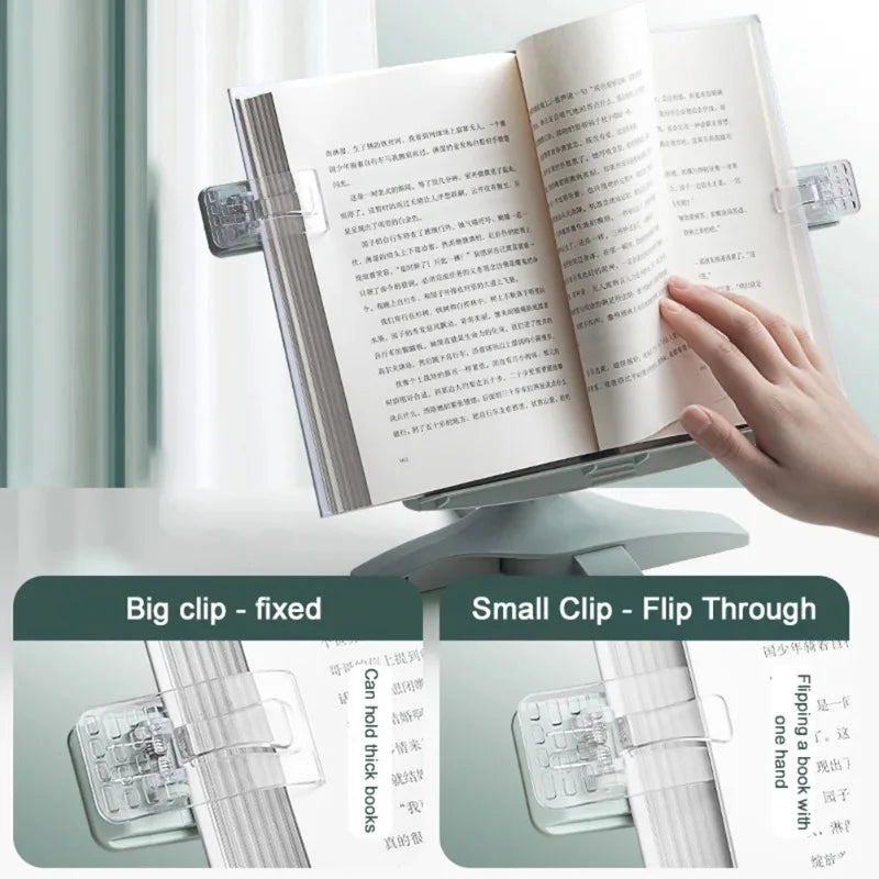 Portable Adjustable Rotatable Reading Bookshelf Multifunctional Document Holder Lifting Landing Book Support for Home