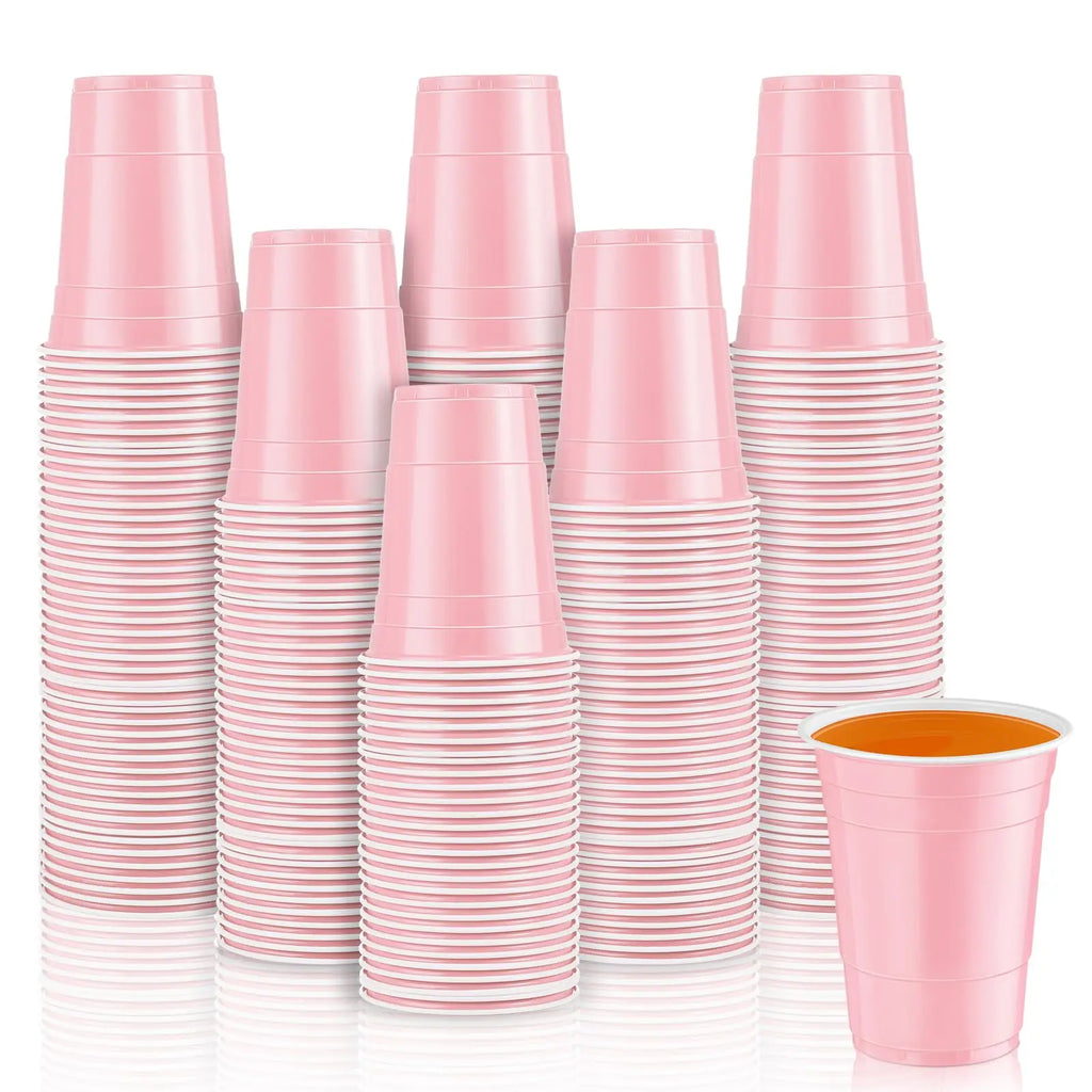 20-60Pc 2oz Mini Party Shot Cups Plastic Black Pink Disposable Birthday Party Wedding Cup for Beer Drinks Soda Punch Water Cups