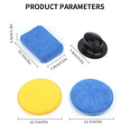 SEAMETAL 8-13pcs Microfiber Car Wax Applicator Pads Soft Auto Detailing Wax Sponge Set Car Paint Care Polishing Cleaning Pads