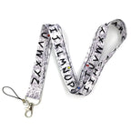 Alphabet letters Keychain Lanyards Id Badge Holder ID Card Pass Gym Mobile Phone Badge Holder Key Straps