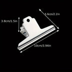 1pc Extra-Strong 4-Inch Steel Clip Folder - Thickened Mountain Design for Office Documents, Organizer for Bills and Receipts