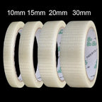 20M Strong Fixation Mesh Tape Transparent Single Side Adhesive Seal Grid Tape Waterproof Strapping Packaging Fiberglass Tapes