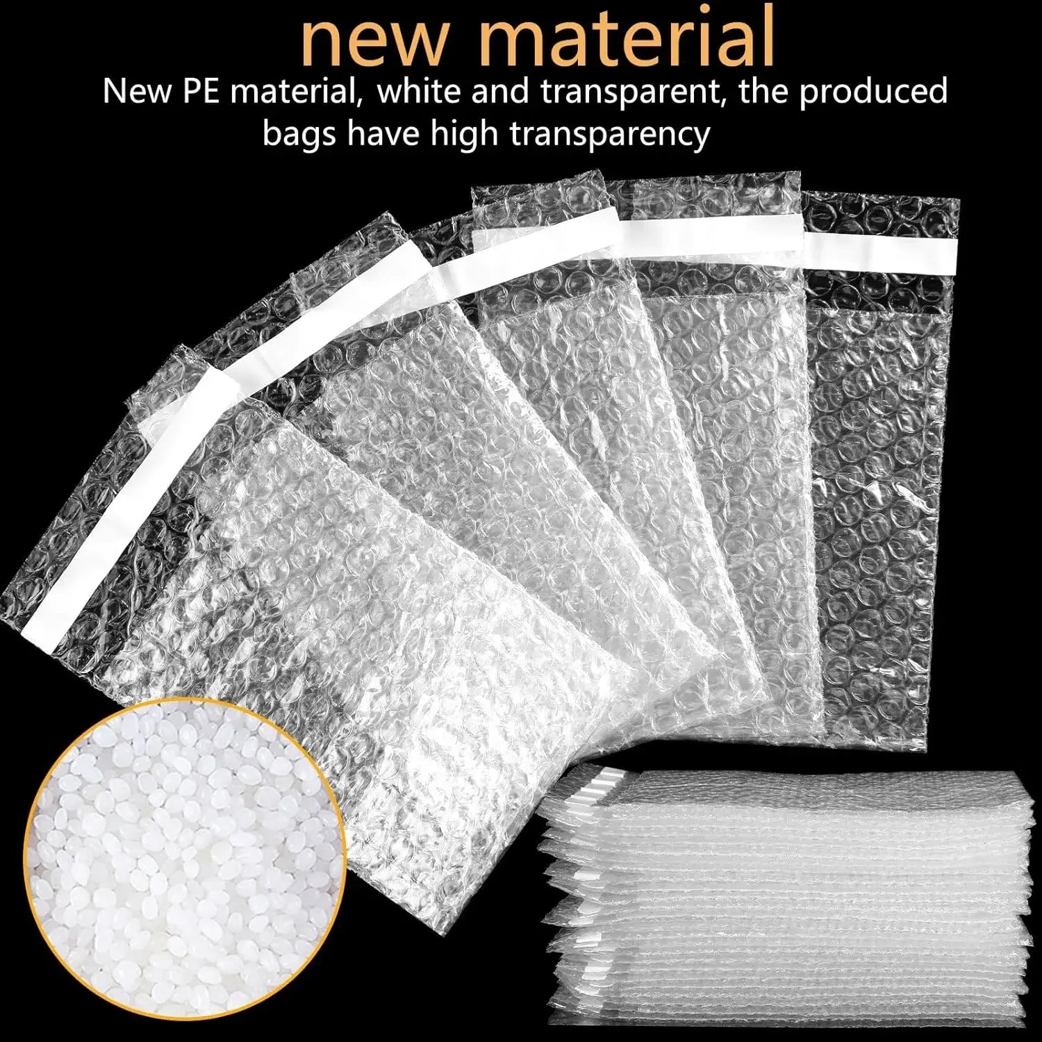 Self-sealing Plastic Shockproof Shipping Bag Self-adhesive Transparent Bubble Mailers  Bubble Foam Packing Bags Cushioning Bag
