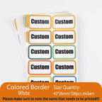 Custom Kawaii Name Tag Sticker Waterproof Stickers Decals Personalized Label for Children School Stationery Bottle