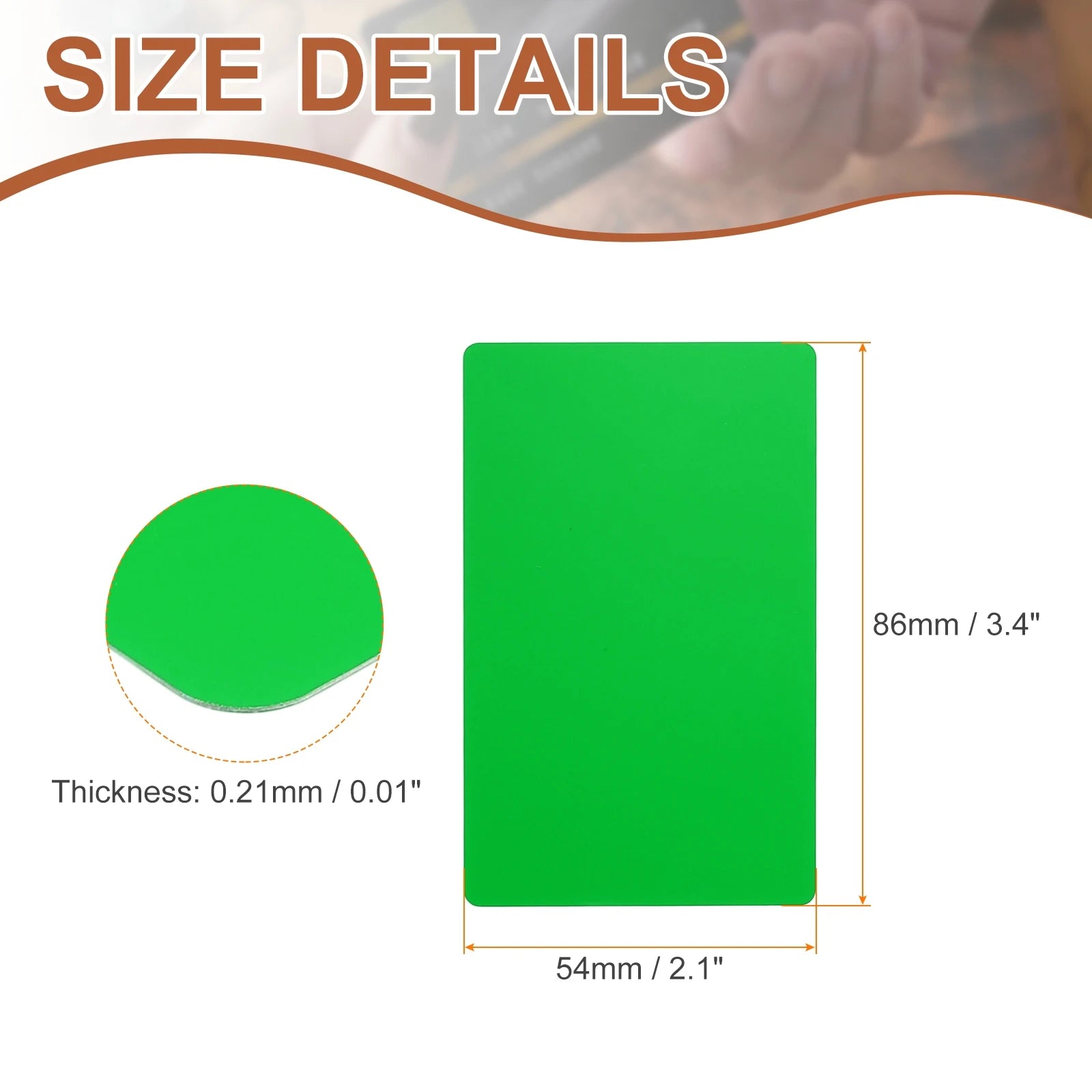 10/25/50Pcs Metal Business Cards Colored Finish Aluminum Blank Laser Engraving DIY Cards CNC Engraving Sheets for House Office