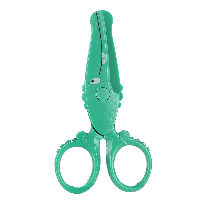 1pcs Kids Safety Scissor Cute Cartoon Plastic Knife Cutter for Children DIY Paper Handwork Office School Student F7231