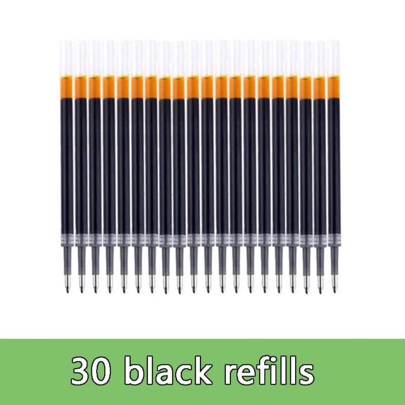 Press Gel Pen Signature pens Blue Black Red Refill Pen Bullet tip Gel Pen School office supplies art stationery