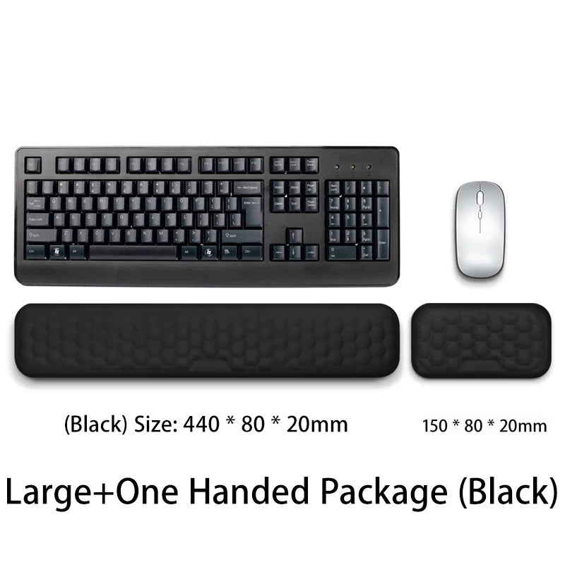Keyboard Mouse Wrist Protection Rest Pad Ergonomic Office Typing Relax Wrist Memory Foam Mouse Pad PC Computer Laptops Mouse Pad