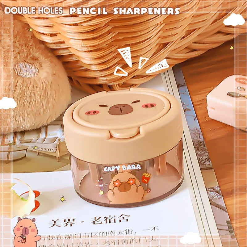 kawaii stationery supplies bar teacher accessories school useful  cute capybara pencil Sharpener aesthetic school supplies