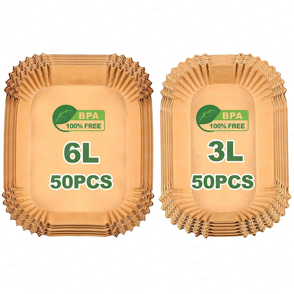 Air Fryer Non-Stick Parchment Paper for Philips Dual Basket Airfryer 3000 Series 6L/3L NA350/00, 5000 Series 6L/3L NA550/00
